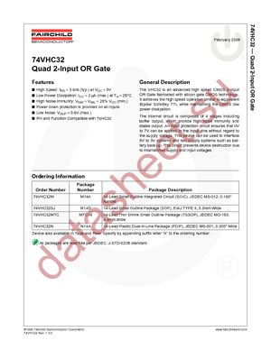 74VHC32MTCX datasheet  